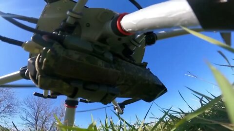 Footage of the use of unmanned aerial vehicles in the Ukrainian conflict zone