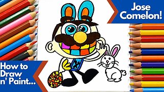 How to draw and paint Jose Comelon for Easter