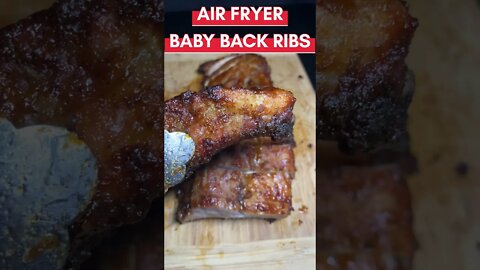Air Fryer BBQ Baby Back Ribs Recipe | How To Cook Ribs In the Air Fryer In 30 Minutes