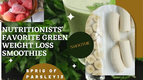 Nutritionists' Favorite Green Weight Loss Smoothies ! Sprig Of Parsley smoothie (13) #shorts