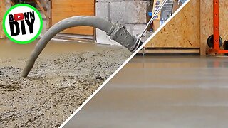 Concrete Pour and Polishing Concrete Floors, Incl. Full Time Lapse - Machine Shop Build Ep. 13