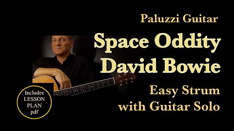 David Bowie Space Oddity Easy Strum Guitar Lesson [Major Tom]