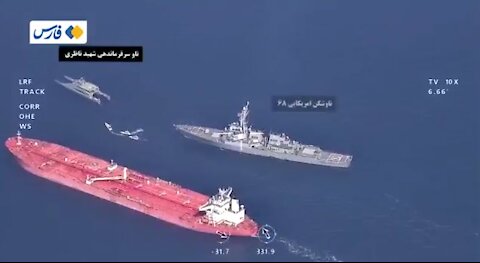 Iran releases footage of intercepting US Navy as they attempted to seize an oil tanker