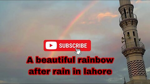A beautiphul rainbow after rain in lahore