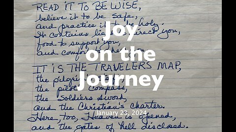 Passing the the Torch - Joy on the Journey (Jan 23)