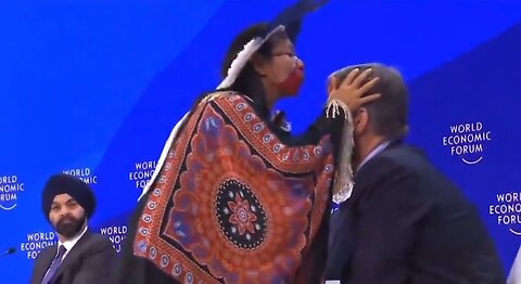 WTF? Woman Coughs In Panelists Faces During WEF Ceremony