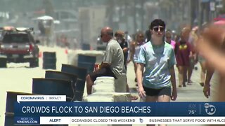 Crowds flock to San Diego beaches