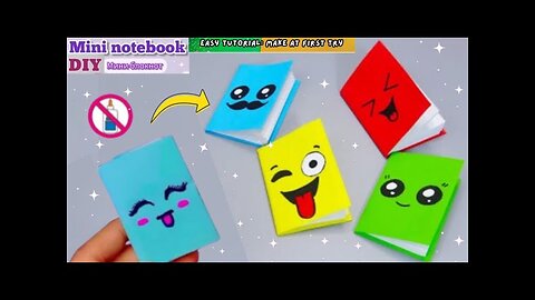 DIY Mini Notebook One Sheet of Paper - Paper craft for school