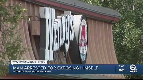 Jupiter man accused of exposing himself to children at Wendy's restaurant