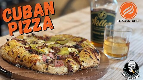 AMAZING CUBAN PIZZA ON THE BLACKSTONE PIZZA OVEN