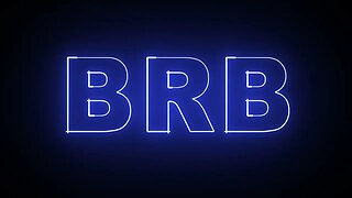 Blue Neon BRB Be Right Back Overlay Background Backdrop Motion Graphics 4K 30fps Copyright Free