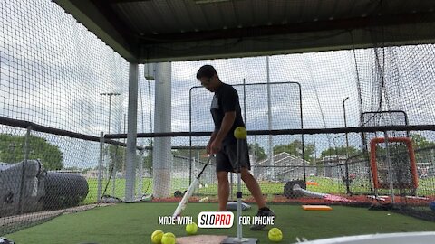 Batting practice. Knee to knee