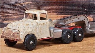Custom 1957 Tonka Tandem Truck and Low Boy Truck Restoration