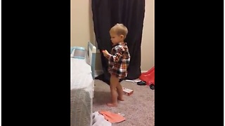 Toddler Hilariously Mocks His Pregnant Mom