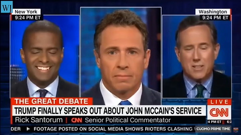 Rick Santorum Triggers CNN Panel by Suggesting They’re Using McCain’s Death for Political Points