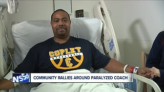 After routine surgery left him paralyzed, Copley basketball coach Antoine Campbell is staying positive