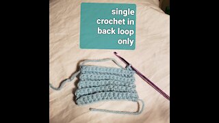Single crochet backloop only