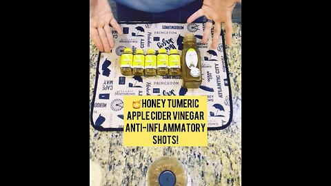 🍯 Honey Tumeric Apple Cider Vinegar anti inflammatory shots! Featuring homemade honey!