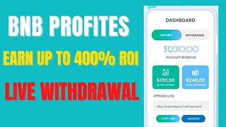 BNB Profites Live Withdrawal Day 1 BNB Profites | Earn Up To 400% ROI