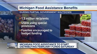 Michigan food assistance to start distributing February funds Saturday