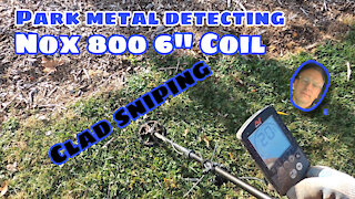 Park Metal Detecting-Equinox 800-6 inch Coil Clad Snipe!
