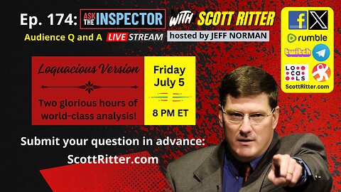 Ask the Inspector Ep. 174 (streams live July 5 at 9 PM ET)