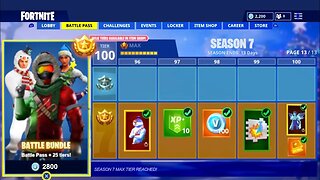 ALL "FORTNITE SEASON 7 BATTLE PASS" SKINS & REWARDS! (NEW FORTNITE SEASON 7 MAX BATTLE PASS UNLOCKS)