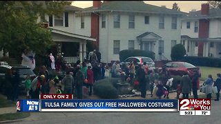 Tulsa Family Gives out free Halloween costumes