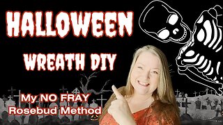 Skull Halloween Wreath DIY Dollar Tree Halloween Wreath DIY Halloween Wreath Tutorial No Fray Wreath