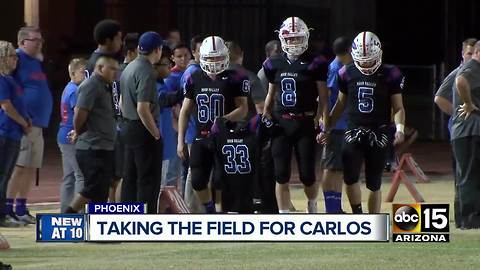 Moon Valley High School takes football field after losing player just a week ago