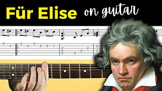 Fur Elise Guitar Tab | EASY & Free Sheet Music | Full Tutorial