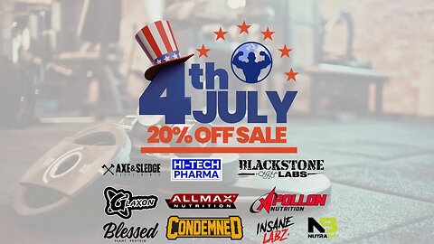 Fourth of July 20% OFF Site Wide Sale!