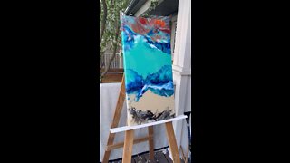SALE #26 Abstract Colors Explosion #art #shorts #forsale #yyc #acrylicart #fluidart