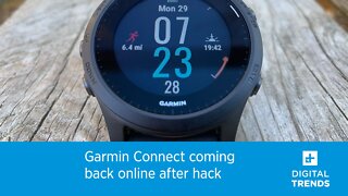 Garmin Connect coming back online after hack