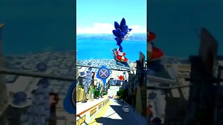 Downhill street boarding with Sonic - Sonic Generations