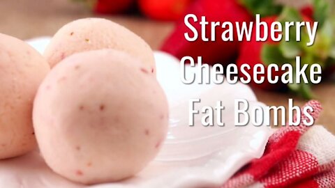 Keto Strawberry Cheesecake Fat Bombs - Custom Keto Recipes