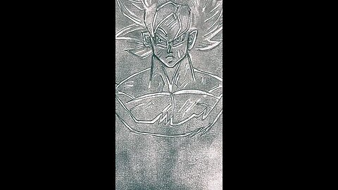 Drawing Goku With Eraser ✨️ #dragonballz #goku #supersaiyan