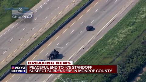 Standoff with gunman on I-75 in Monroe County ends