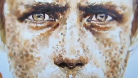 Phenomenal instant coffee portrait painting