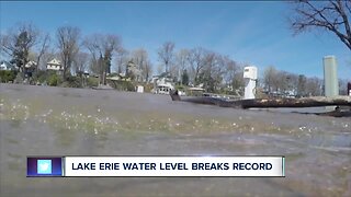 Lake Erie waters level at highest on record