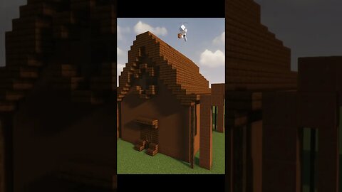 Minecraft BUT I can only build with BROWN (chocolate house) #minecraft #shorts