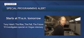 PROGRAMMING ALERT: Watch 'Tony Hsieh: The Rise, the Fall, the Future' at 11 a.m. Saturday