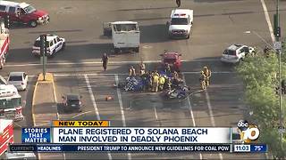 Plane registered in Solana Beach crashes in Phoenix