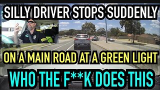 DUMB DRIVER | Why would you do this at a green light with hardly any traffic around?