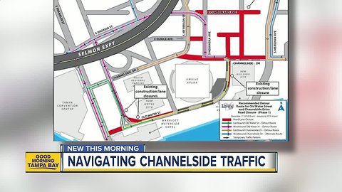 Lane closures on Channelside Drive and Old Water Street expected through January 2019