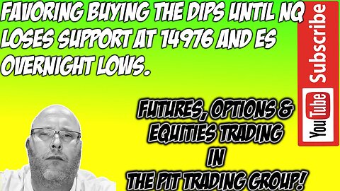 Buying Dips Till Support Fails - ES NQ Premarket Trade Plan - The Pit Futures Trading