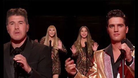 'Elvis reborn': Simon Cowell sings with The King live on stage