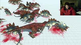 Tyrannosaurus Rex Dinosaurs VS Stegosaurus Dinosaurs In A Battle In Animal Revolt Battle Simulator