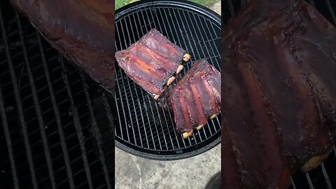 Beef Ribs on the Smoker! #shorts #food