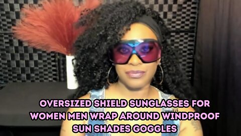 Oversized Shield Sunglasses For Women Men Wrap Around Windproof Sun Shades Goggles